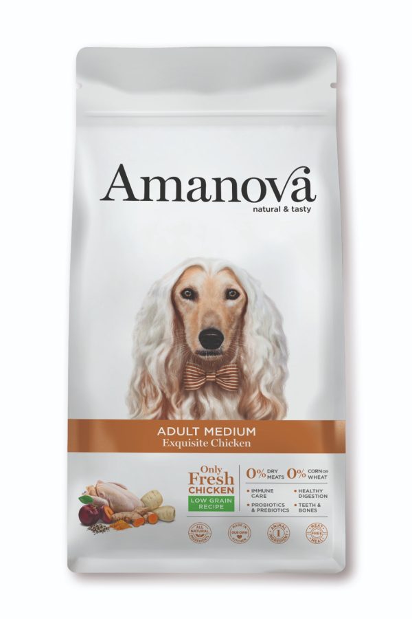 Amanova Dog Medium Low-grain Adult Chicken 2 kg / 12kg